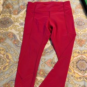 Lululemon red leggings size 8